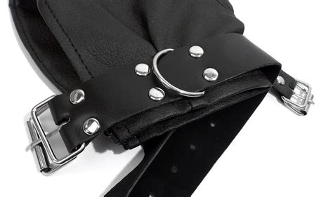 bondage fist|Black Faux Leather Bondage Fist Mitt Restraint with Adjustable .